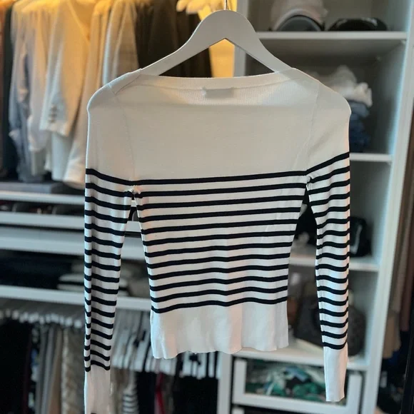 Babaton Cream Ribbed Knit Top - Picture 5 of 5